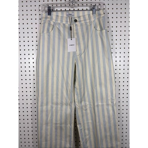 Miaou striped 5 pocket fargo pants size M - Picture 6 of 12